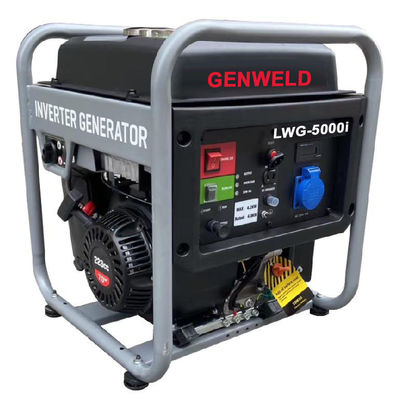 購入 GENWELD LWG-5000i 4 KW ガソリンインバーター発電機,AC/DC カーチャージャーインターフェースと純正弦波AC出力 online manufacture