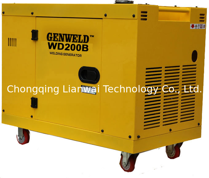 GENWELD WD200B 200Aエンジンの主導の溶接工の発電機、無声ディーゼル溶接工の発電機